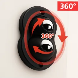 Set da 4 pattini autoadesivi con cuscinetto per mobili ROLLER DUO / Nero