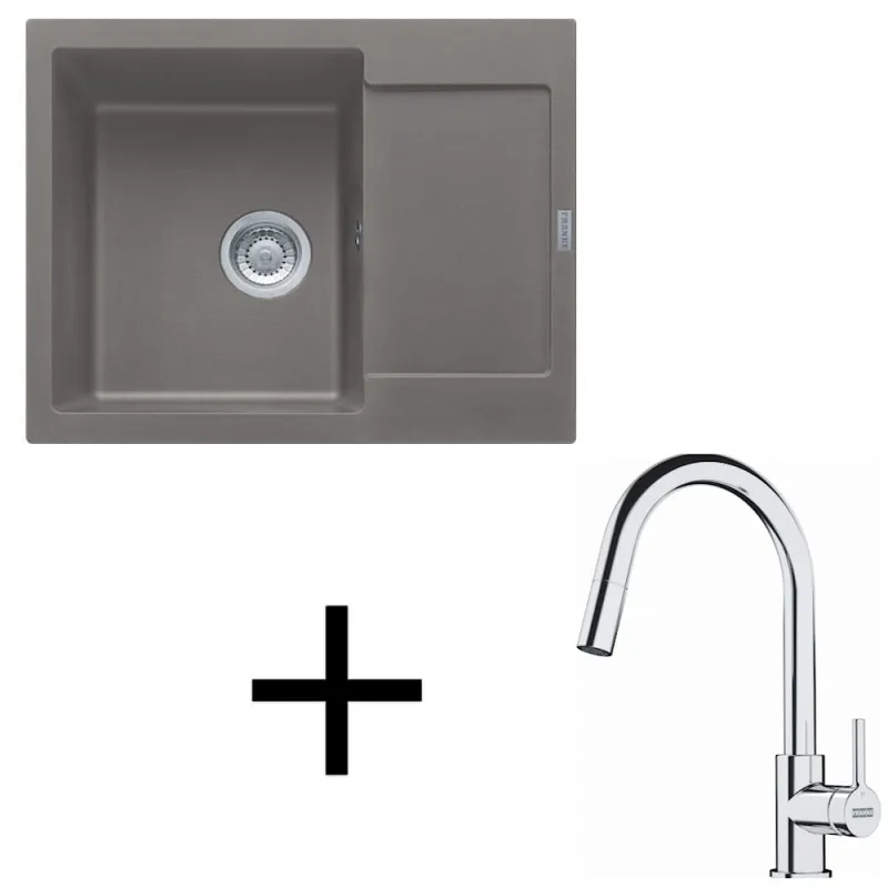 Set G256 Lavello in ceramica Franke MRG 611-62 + Miscelatore FS 3229 / Grigio pietra