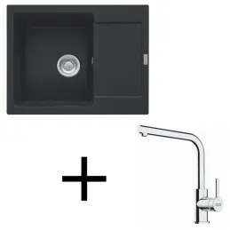 Set G275 Lavello in gres Franke MRG 611-62 + Miscelatore FS 3230 / Onyx
