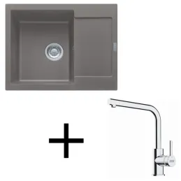 Set G275 Lavello in gres Franke MRG 611-62 + Miscelatore FS 3230 / Grigio pietra