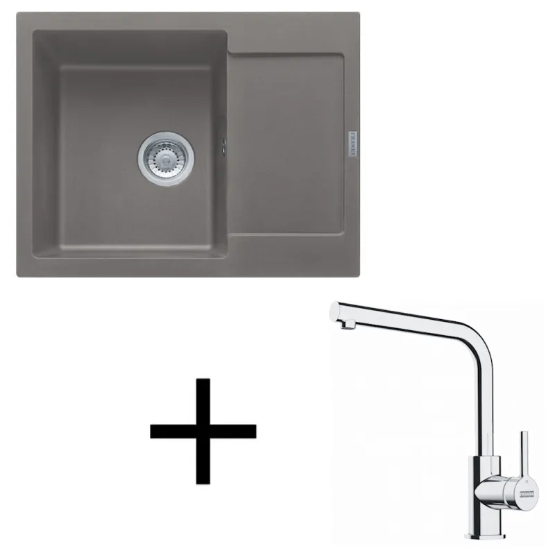 Set G275 Lavello in gres Franke MRG 611-62 + Miscelatore FS 3230 / Grigio pietra