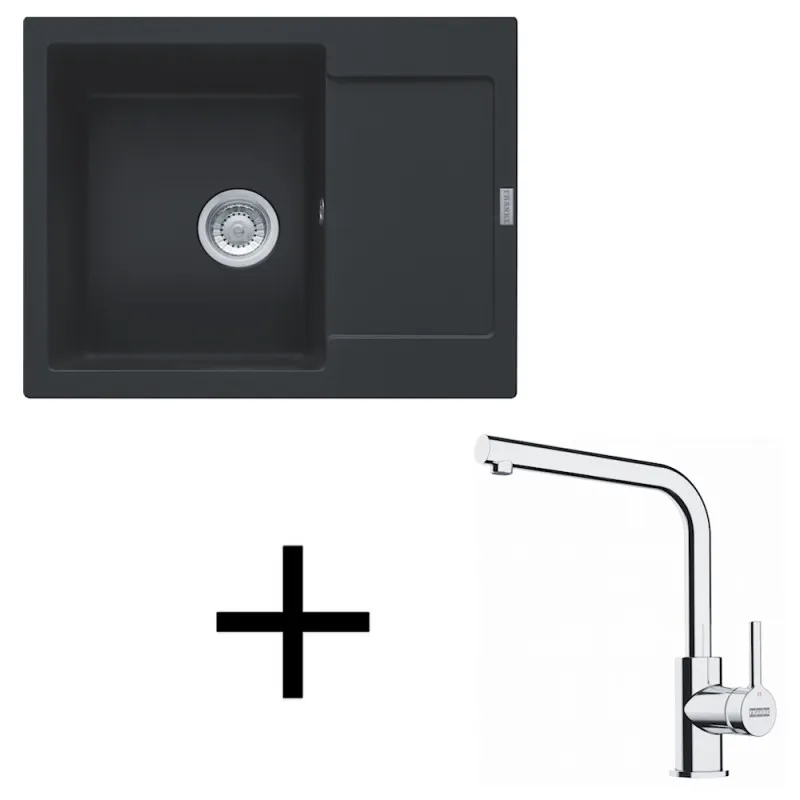 Set G275 Lavello in fragranite Franke MRG 611-62 + Miscelatore FS 3230 / Nero opaco