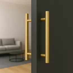 Maniglia per porta bifacciale HOME / Oro Strutturato
