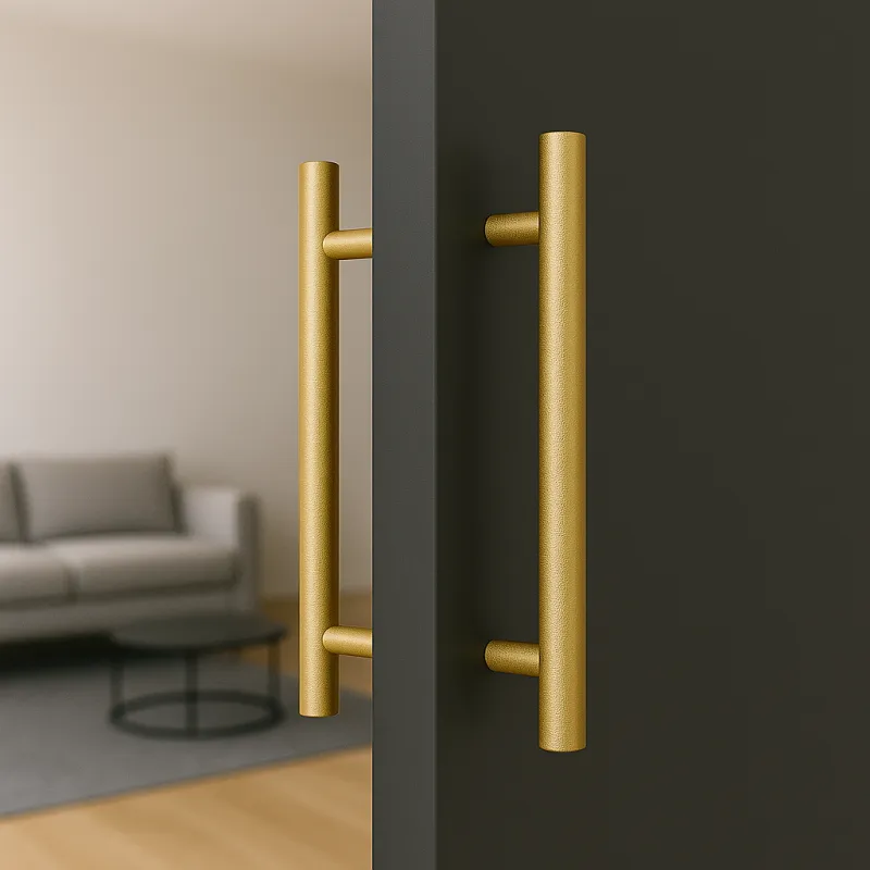Maniglia per porta bifacciale HOME / Oro Strutturato