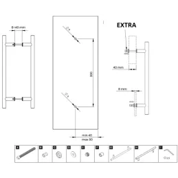 Maniglia bifacciale per porta HOME / Rame