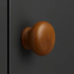 Pomello in legno NADIN / Noce chiaro verniciato