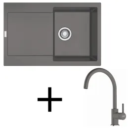 Set G276 Lavello in ceramica Franke MRG 611 + Miscelatore FS 6018 / Grigio pietra