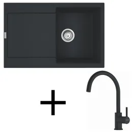 Set G276 Lavello in gres Franke MRG 611 + Miscelatore FS 6018 / Nero opaco