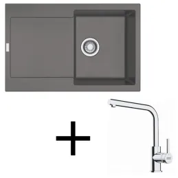Set G259 Lavello in gres Franke MRG 611 + miscelatore FS 3230 / Grigio pietra