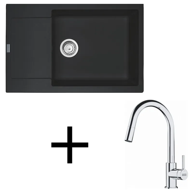 Set G260 Lavello in gres Franke MRG 611-78 BB + Miscelatore FS 3229 / Onyx