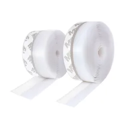 Set di 2 guarnizioni protettive in silicone per porte, 1800 mm / Trasparente