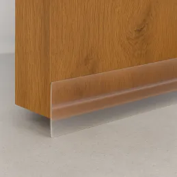 Set di 2 guarnizioni protettive in silicone per porte, 1800 mm / Trasparente
