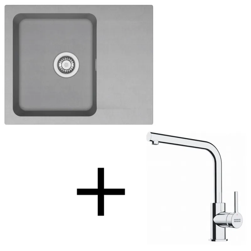 Set Franke OID 611-62 in tectonite + miscelatore FS 3230 / Grigio