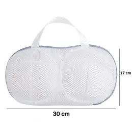 Borsa per reggiseni e biancheria intima per lavatrice / Bianca