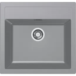 Set T122 lavello in Tectonite Franke SID 610+ miscelatore FC 6018 / Grigio