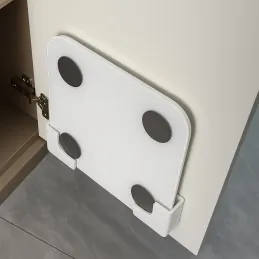 Coppia di supporti in plastica per bilancia o tagliere / Bianco