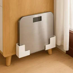 Coppia di supporti in plastica per bilancia o tagliere / Bianco