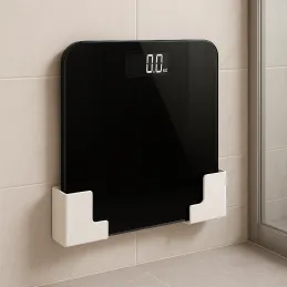 Coppia di supporti in plastica per bilancia o tagliere / Bianco