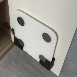 Coppia di supporti in plastica per bilancia o tagliere / Nero