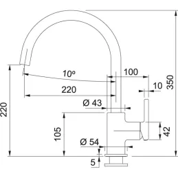Set T123 Lavello in tectonite Franke S2D 611-78 + Miscelatore FC 6018 / Nero