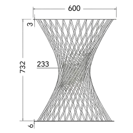 Struttura da tavolo METRIX / Nero opaco