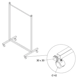 Appendiabiti STAND / Bianco