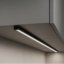 Profilo in alluminio MAXX per illuminazione a LED con copertura trasparente / Nero