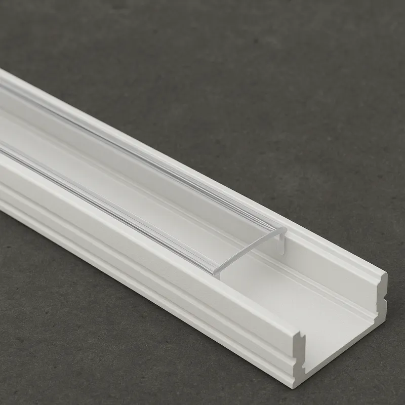 Profilo in alluminio MAXX per illuminazione LED con copertura trasparente / Bianco opaco
