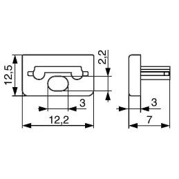 Set di 2 tappi terminali per profilo LED MAXX / Bianco