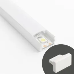 Set di 2 tappi terminali per profilo LED MAXX / Bianco