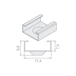 Supporto per profilo ANIMA LL-01 / acciaio inox