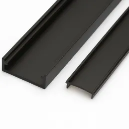 Profilo in alluminio ANIMA LL-01 per illuminazione a LED con copertura / Nero
