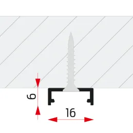 Profilo in alluminio ANIMA LL-01 per illuminazione a LED con copertura / Nero