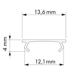 Copertura per profilo LED ANIMA / Trasparente