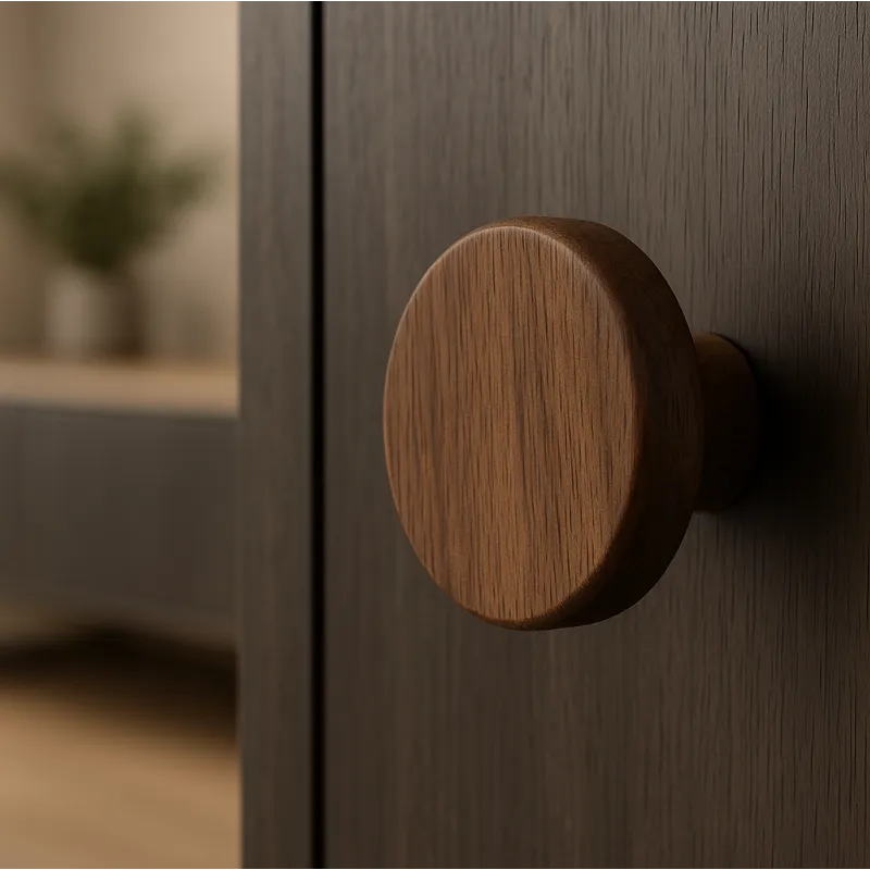 Pomello in legno ALICA / Noce americano laccato