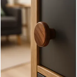 Pomello in legno ALICA / Noce americano laccato
