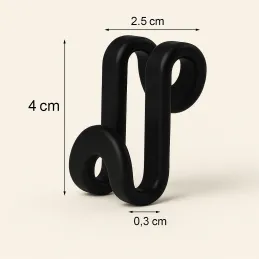 Set di 10 ganci aggiuntivi per appendiabiti YES / Nero