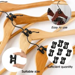 Set di 10 ganci aggiuntivi per appendiabiti YES / Nero