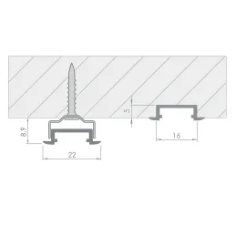 Profilo in alluminio ANIMA LL-03 per illuminazione a LED con copertura / Alluminio