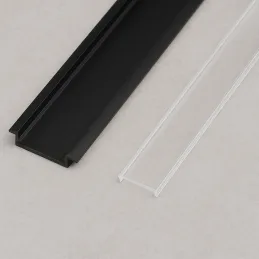 Profilo in alluminio ANIMA LL-03 per illuminazione LED con copertura / Nero opaco