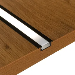 Profilo in alluminio ANIMA LL-03 per illuminazione LED con copertura / Nero opaco