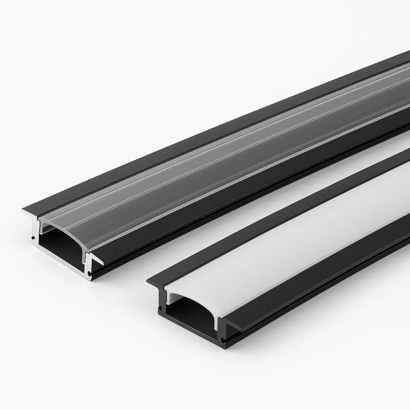 Profilo in alluminio ANIMA LL-03 per illuminazione LED con copertura / Nero opaco