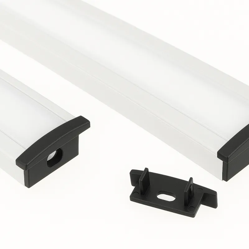 Terminale per profilo LED ANIMA LL-03 - con foro / Nero
