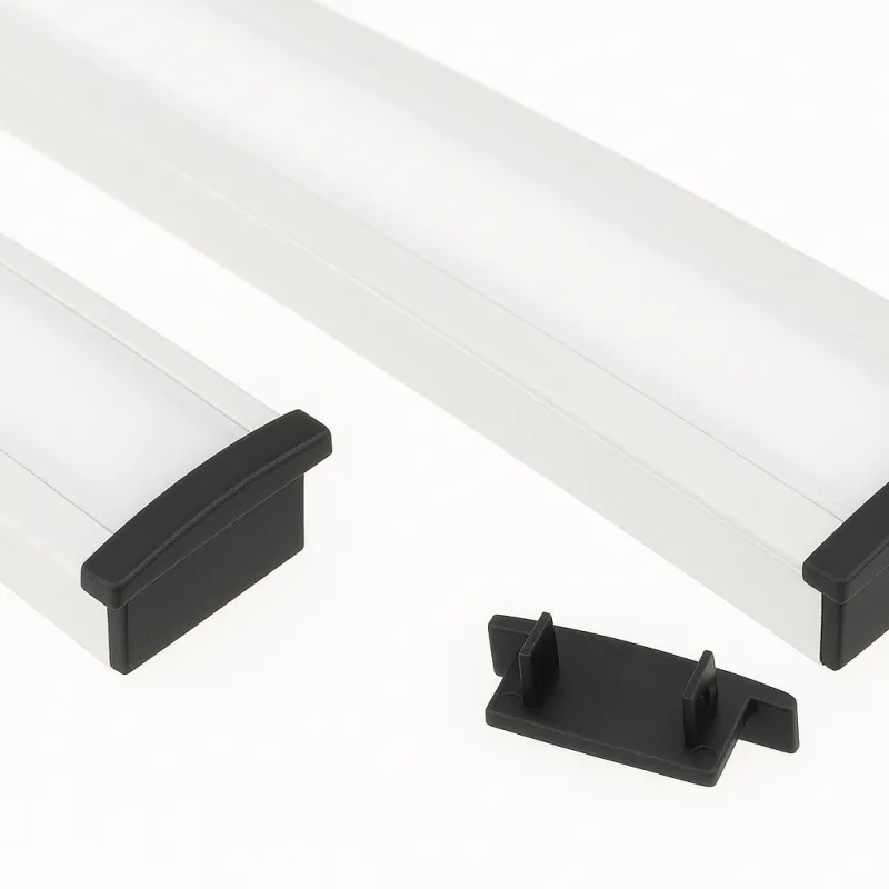 Terminale per profilo LED ANIMA LL-03 - senza foro / Nero