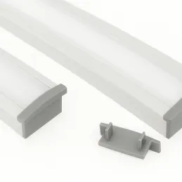 Tappo terminale per profilo LED ANIMA LL-03 - senza foro / Grigio