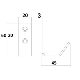 Appendiabiti MAXO Mini / Acciaio inox spazzolato