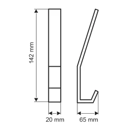 Appendiabiti MAXO Maxi / Acciaio inox spazzolato