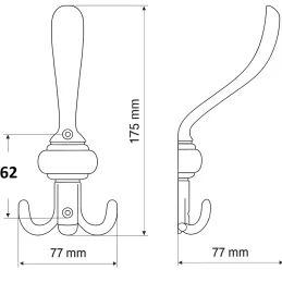 Appendiabiti SAXA MAXI / Cromo lucido