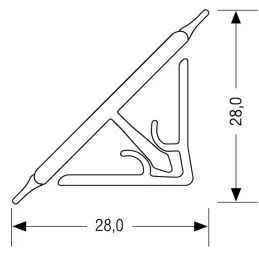Profilo di chiusura KRONOSPAN 8685 RS / Snow White
