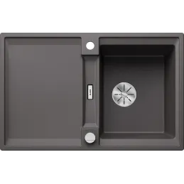 Lavello in gres Blanco ADIRA 45 S con comando eccentrico / Grigio roccia